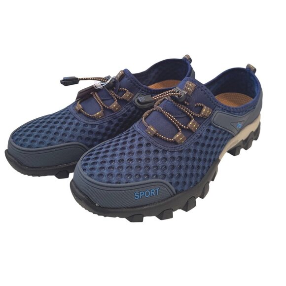 Alcubieree Sport Men\'s Size 8.5 EU 42 Mesh Sneaker NWB Navy Black main image 4